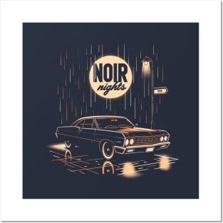 City Pulse: Echoes of Noir Nights Posters and Art